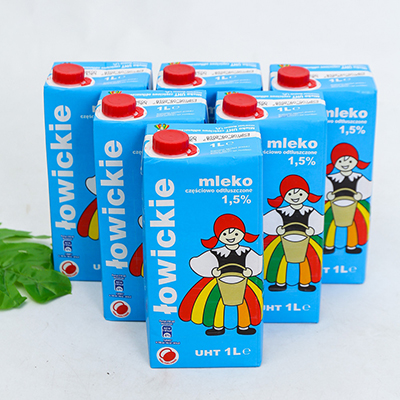 6 hộp sữa tươi MLEKO LOWICKIE 1,5% (ít béo)- NK từ Ba Lan