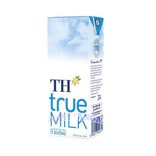 Sữa Tươi Tiệt Trùng True Milk Ít Đường 180ml