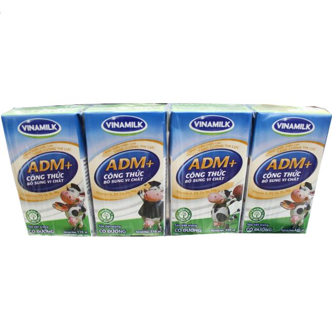 Sữa Tươi Tiệt Trùng Bổ Sung Vi Chất Có Đường 110ml